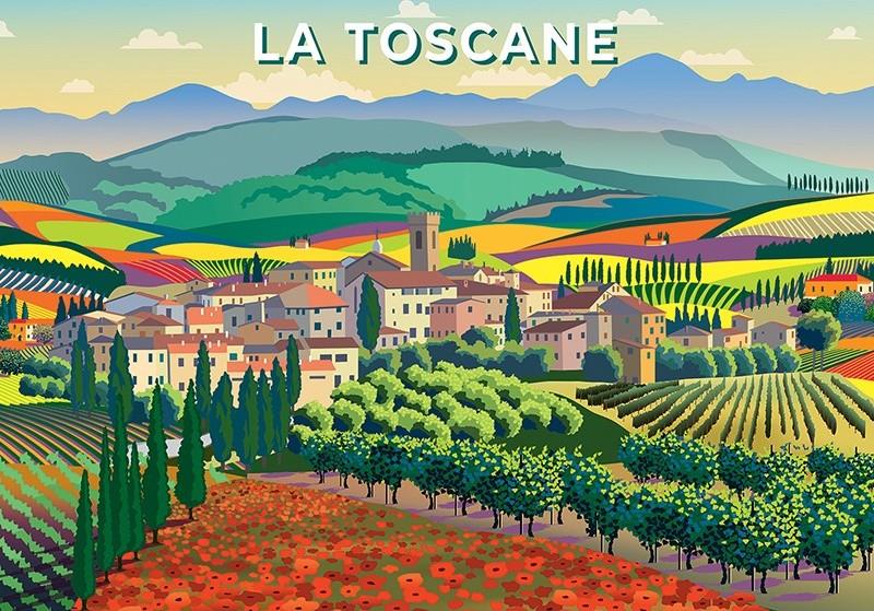 Calypto - Paysage de Toscane - 1000 Piece Jigsaw Puzzle