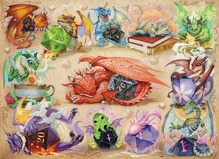 Cobble Hill - D20 Dragons - 500 Piece Jigsaw Puzzle