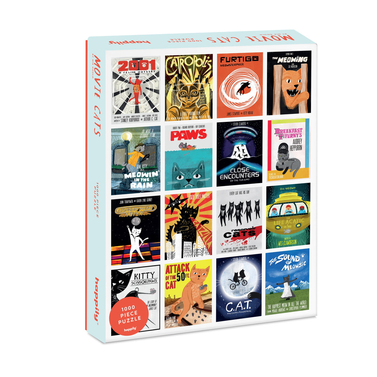 Happily Puzzles - Movie Cats - 1000 Piece Jigsaw Puzzle