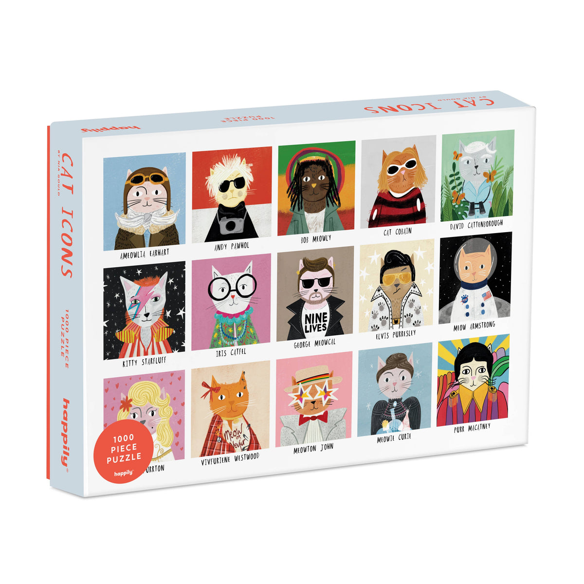 Happily Puzzles - Cat Icons - 1000 Piece Jigsaw Puzzle