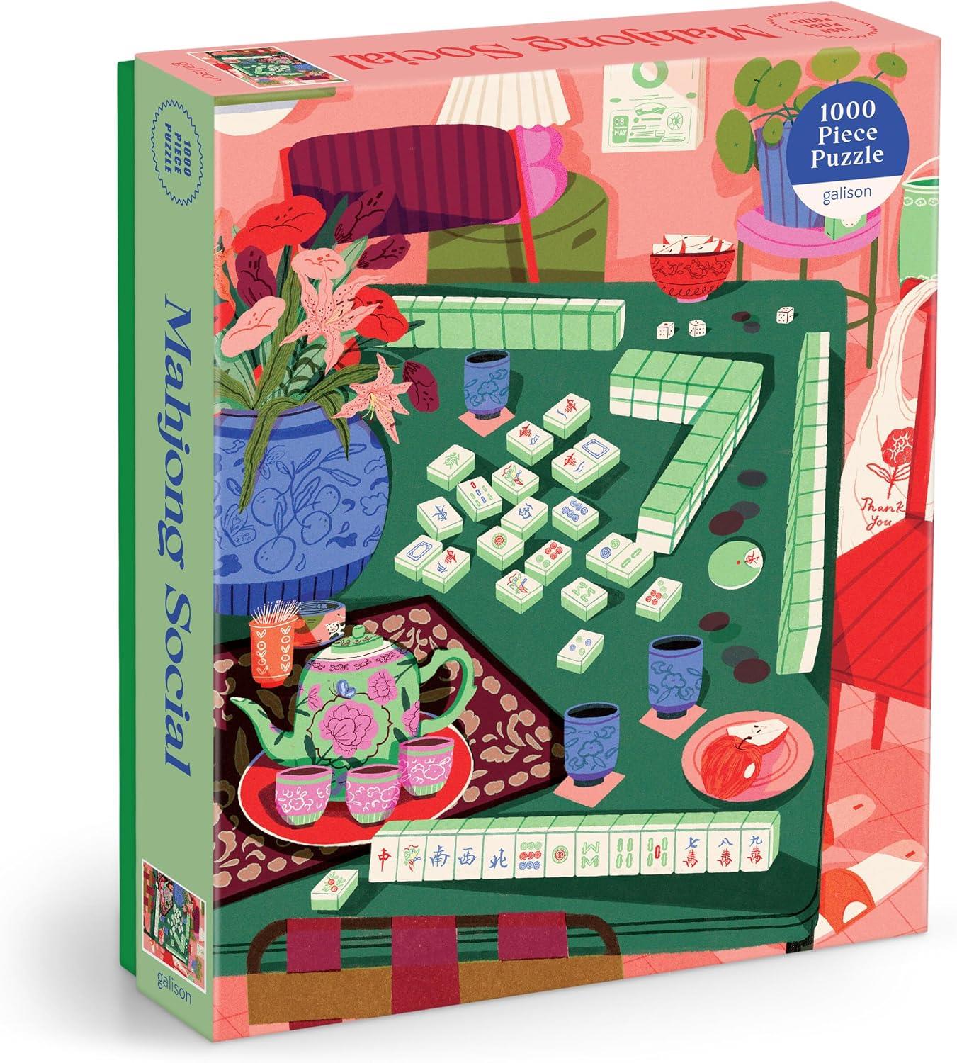 Galison - Mahjong Social - 1000 Piece Jigsaw Puzzle