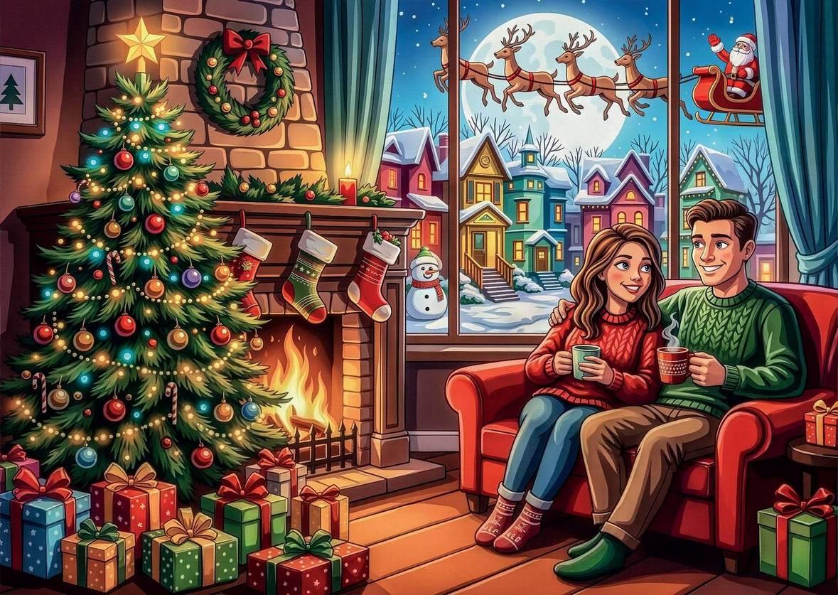 Delfy - Home For Christmas - 1000 Piece Jigsaw Puzzle
