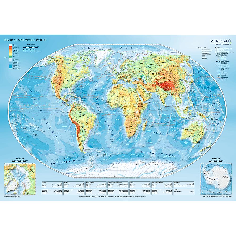 Trefl - Physical Map of the World - 1000 Piece Jigsaw Puzzle