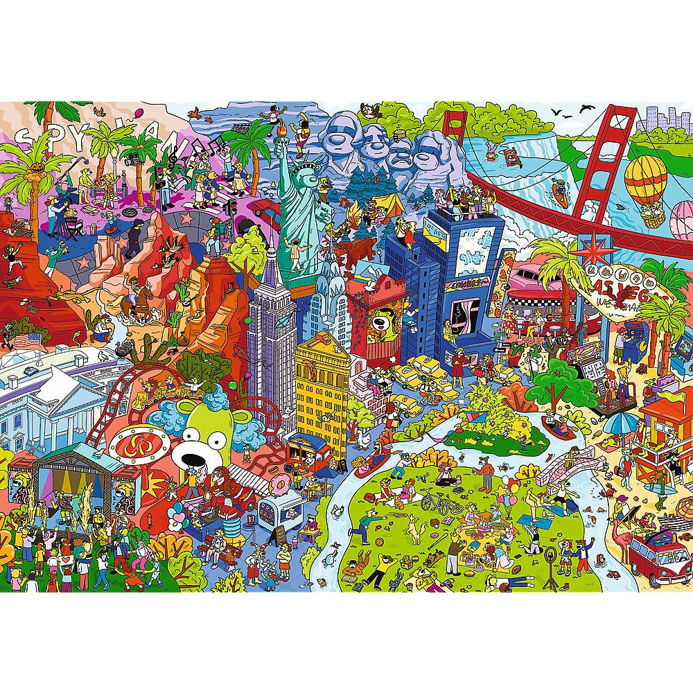 Trefl - Spy Guy Lost Items - USA - 500 Piece Jigsaw Puzzle