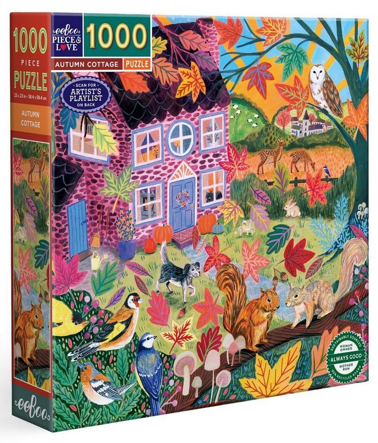 Eeboo - Autumn Cottage - 1000 Piece Jigsaw Puzzle