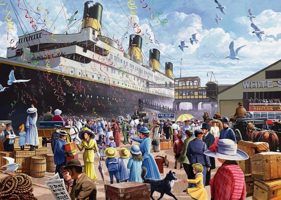 House of Puzzles - Titanic Embarking - 1000 Piece Jigsaw Puzzle