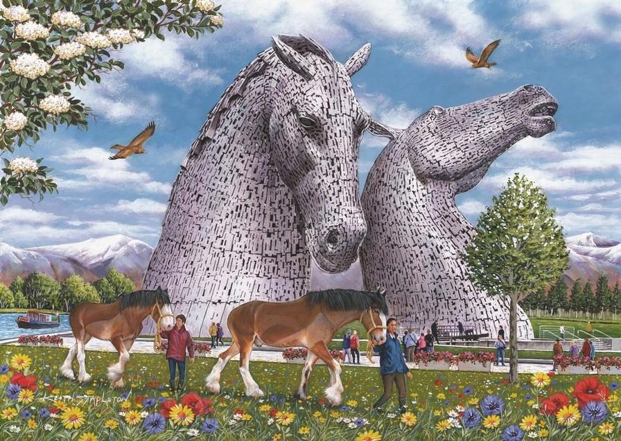 House of Puzzles - The Kelpies - 500XL Piece Jigsaw Puzzle
