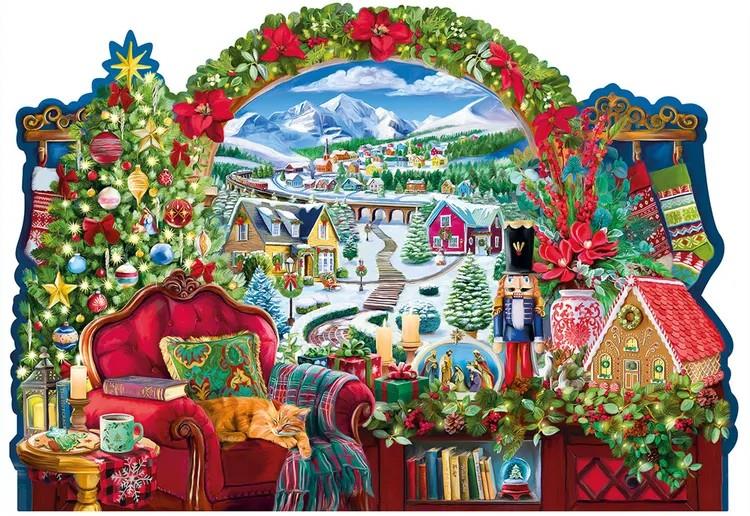 Wentworth - Through the window Christmas - 250 Piece Wooden Jigsaw Puzzle