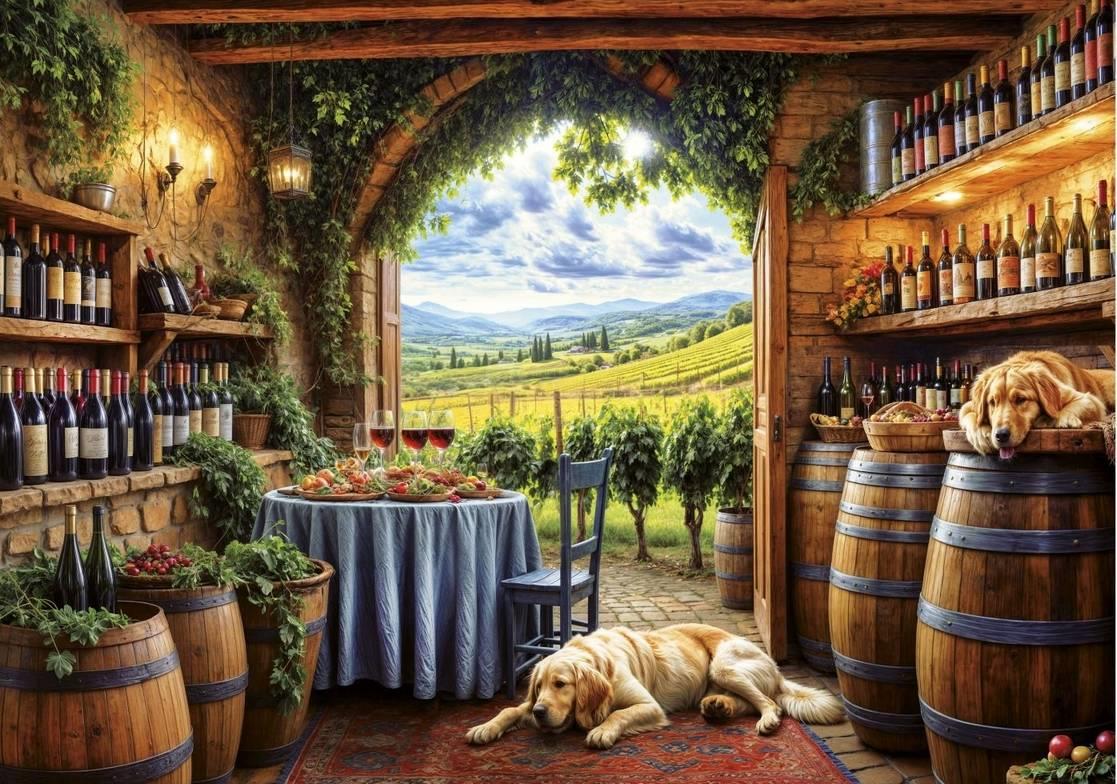 Educa - Canes Et Vinum - 1000 Piece Jigsaw Puzzle