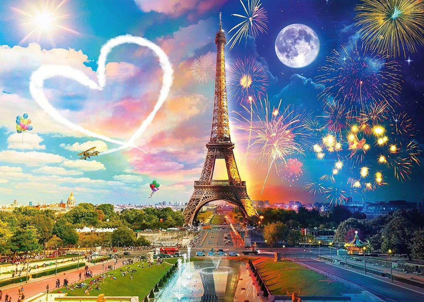 Schmidt - Paris Night & Day - Lars Stewart - 2000 Piece Jigsaw Puzzle