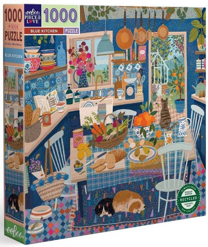 Eeboo - Blue Kitchen - 1000 Piece Jigsaw Puzzle