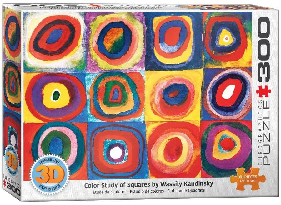 Eurographics - 3D Color Study of Squares - 300 Piece Jigsaw Puzzle