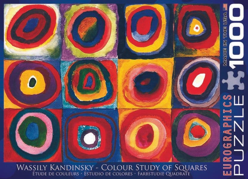 Eurographics - Wassily Kandinsky - Color Study of Squares - 1000 Piece Jigsaw Puzzle