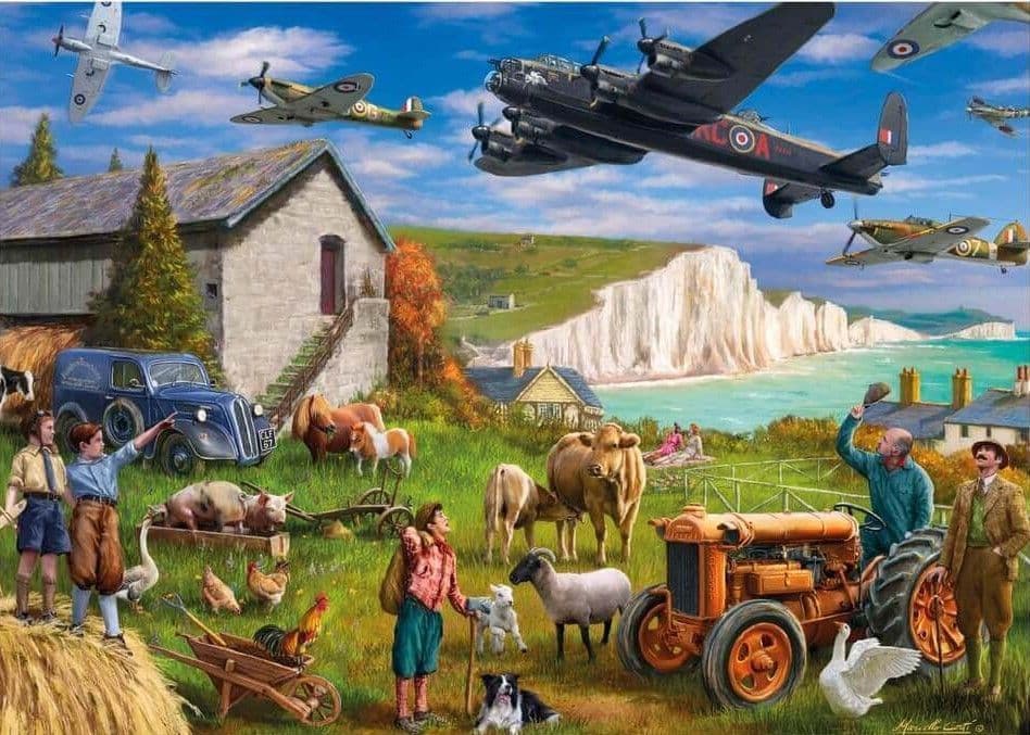 Falcon de luxe - Flight Over Dover - 1000 Piece Jigsaw Puzzle