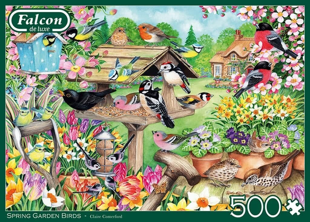 Falcon de Luxe - Spring Garden Birds - 500 Piece Jigsaw Puzzle