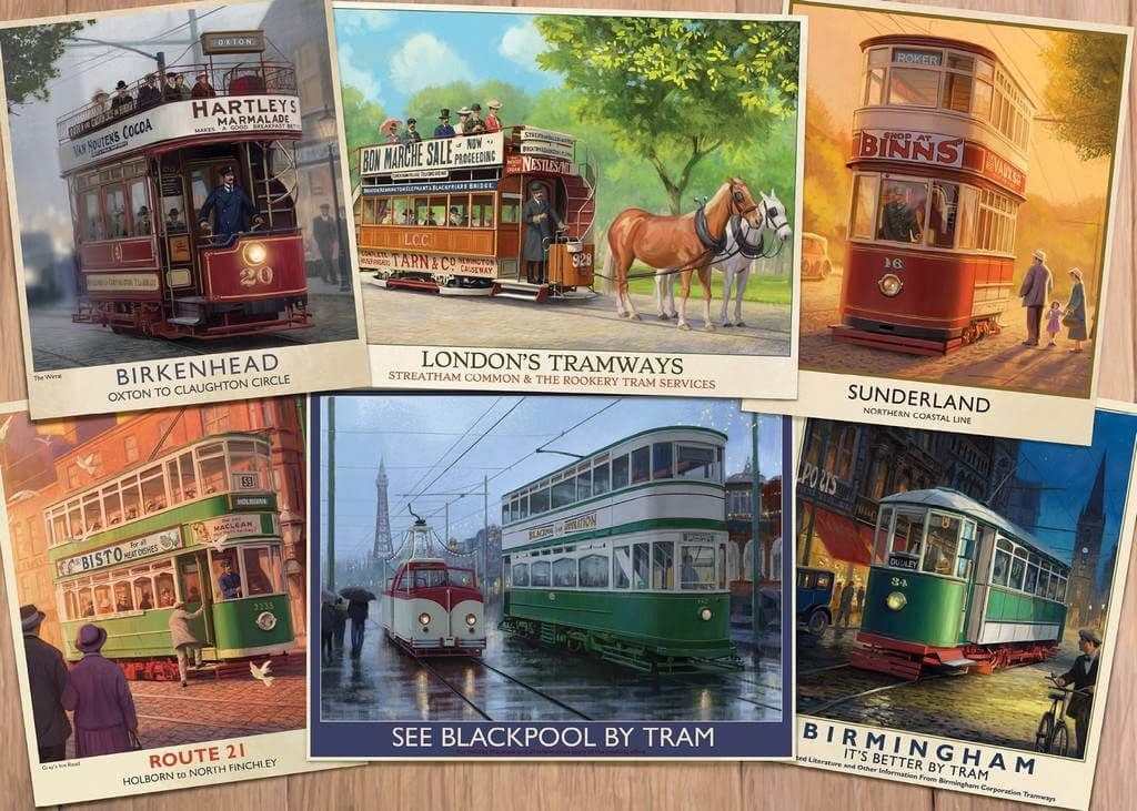 Falcon de Luxe - Vintage Trams - 1000 Piece Jigsaw Puzzle