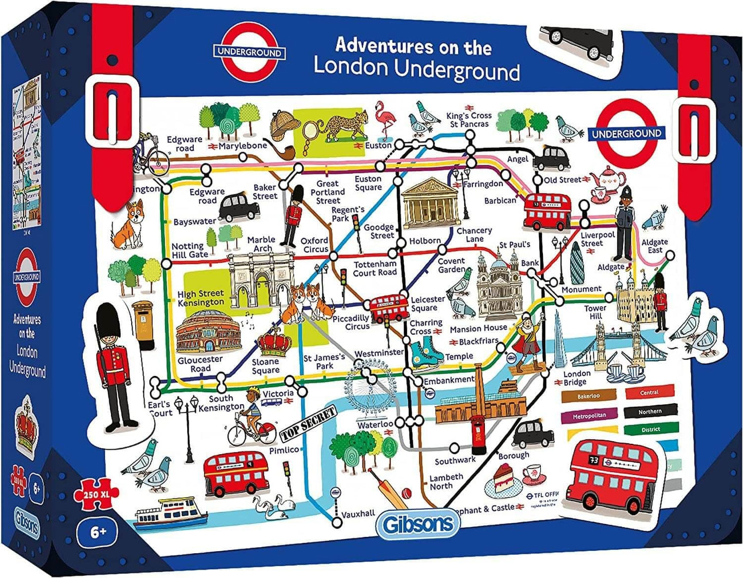 Gibsons - Adventures on the London Underground - 250 Piece Jigsaw Puzzle