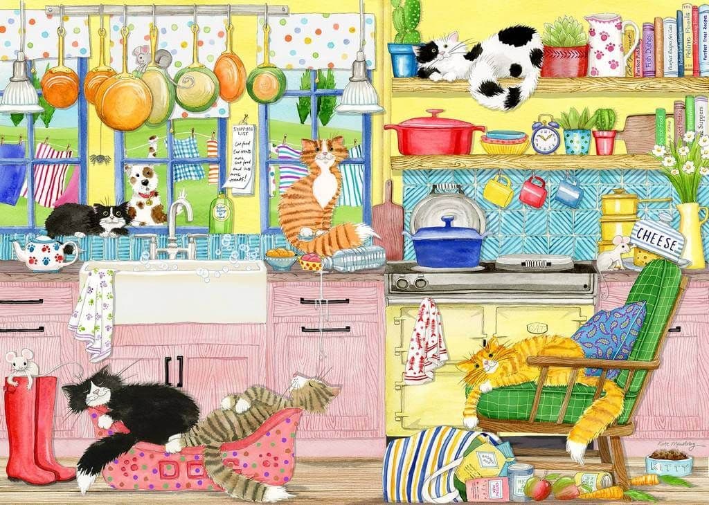 Gibsons - Catastrophe Cottage - 4 x 500 Piece Jigsaw Puzzle