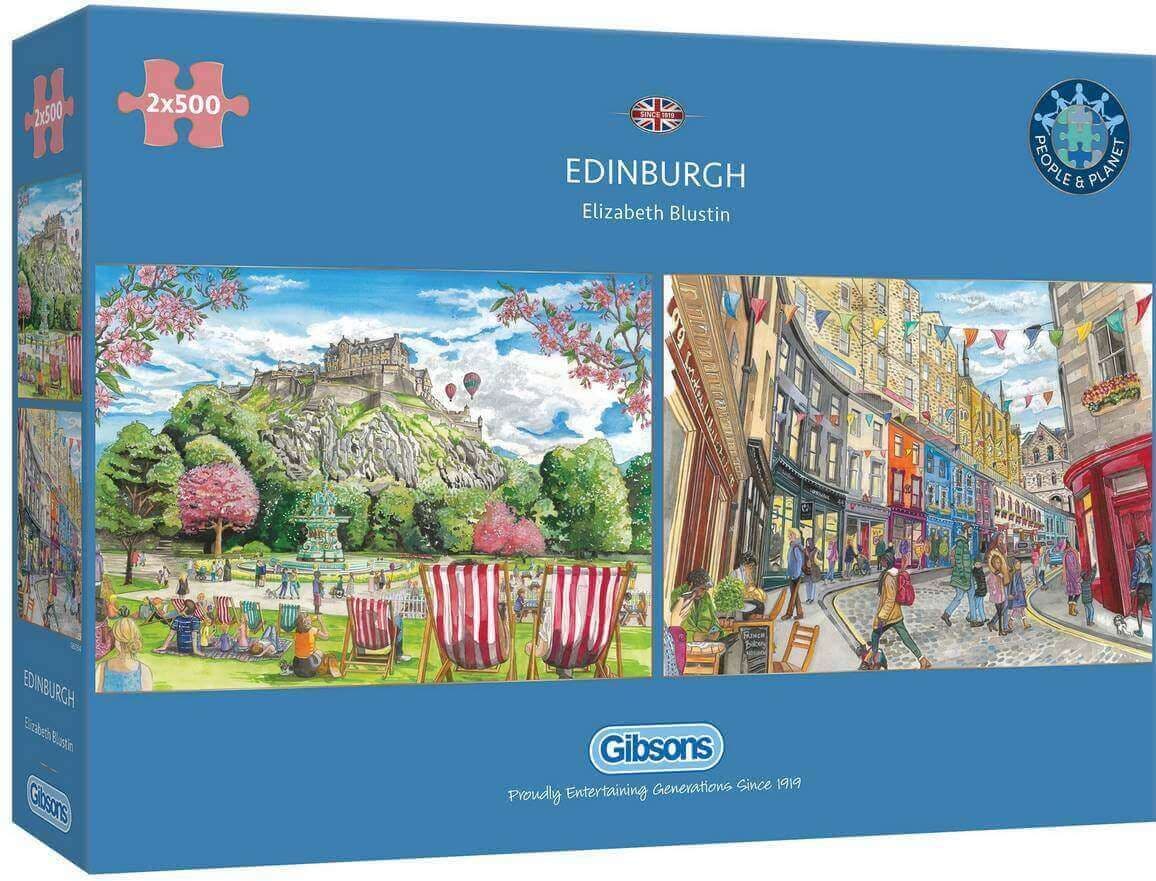 Gibsons - Edinburgh - 2 x 500 Piece Jigsaw Puzzle