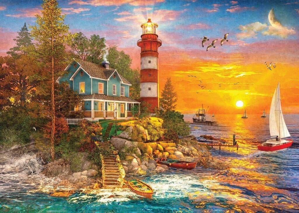 Gibsons - Lighthouse Island - 500 Piece Jigsaw Puzzle