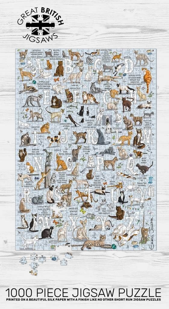 Emma Joustra - A To Z Cats - 1000 Piece Jigsaw Puzzle