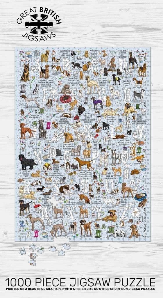 Emma Joustra - A To Z Dogs - 1000 Piece Jigsaw Puzzle