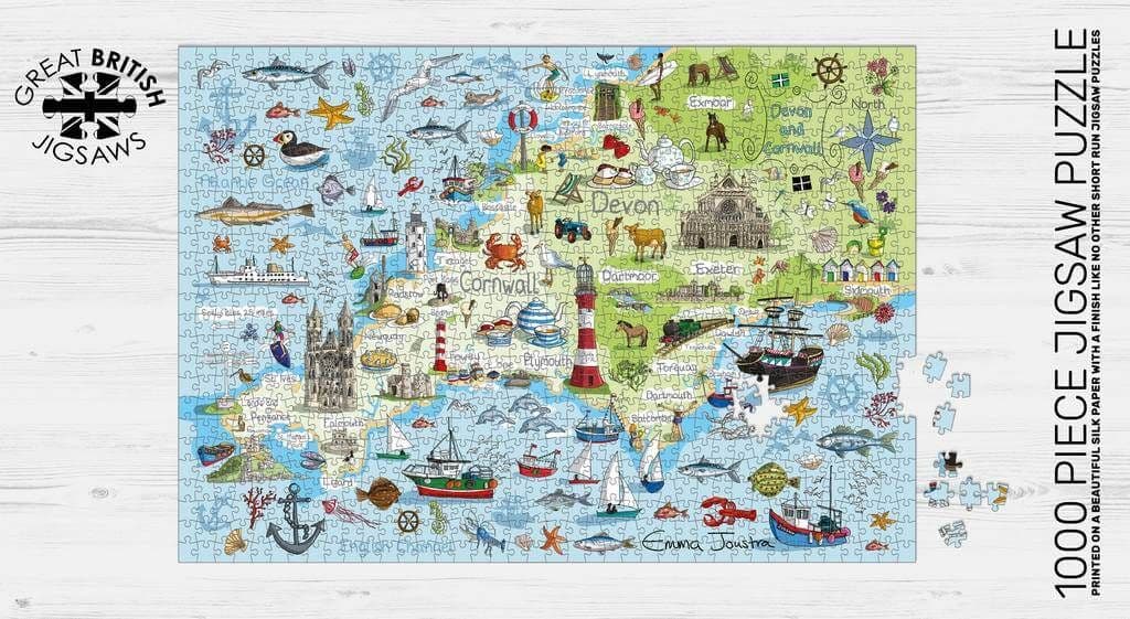 Emma Joustra - Devon And Cornwall - 1000 Piece Jigsaw Puzzle