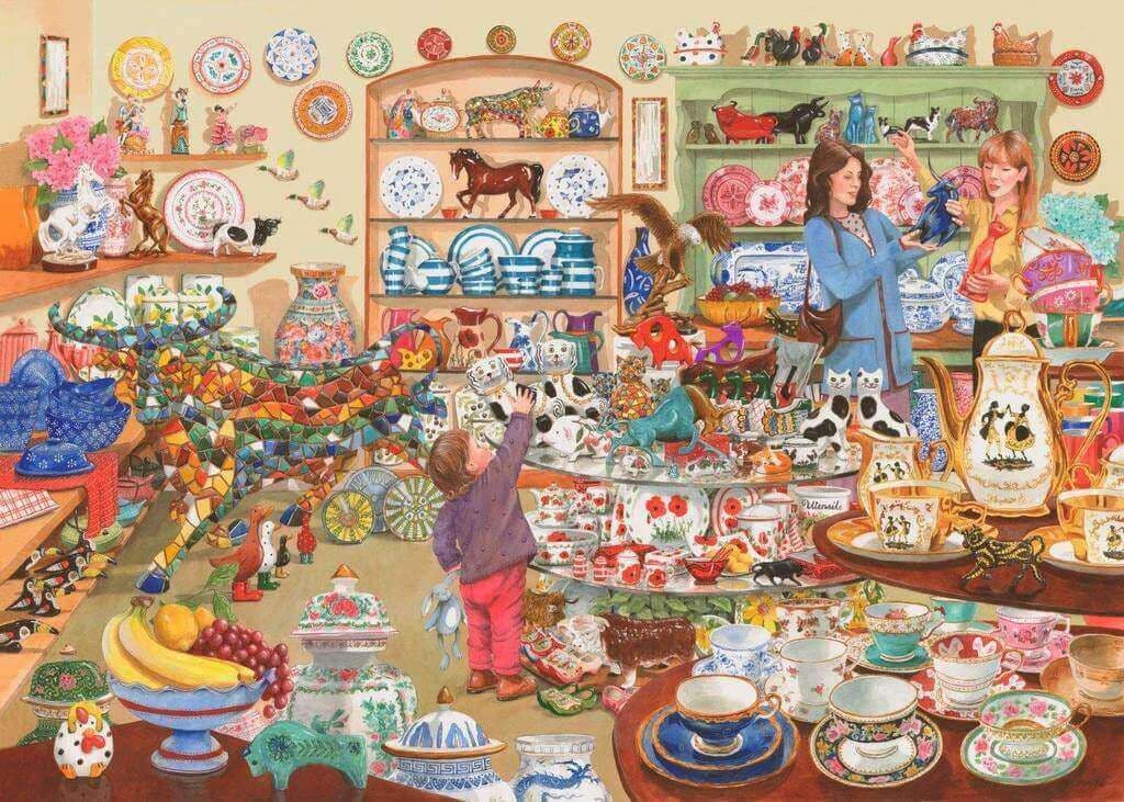 House of Puzzles - Bulls in a China Shop - 1000 Piece Jigsaw Puzzle
