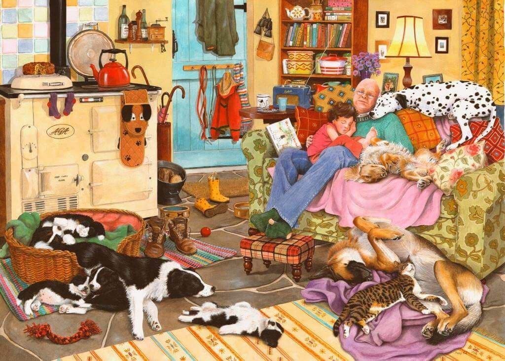 House of Puzzles - Dog Tired - 1000 Piece Jigsaw Puzzle
