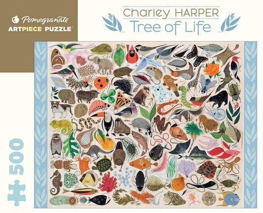 Pomegranate - Charley Harper - Tree of Life - 500 Piece Jigsaw Puzzle