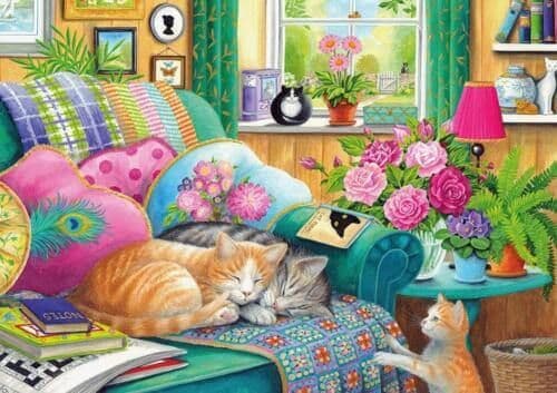 Otter House - Cat Naps - 500XL Piece Jigsaw Puzzle