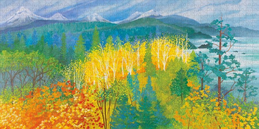 Pomegranate - Joan Metcalfe - The Cascades - 1000 Piece Jigsaw Puzzle Panoramic