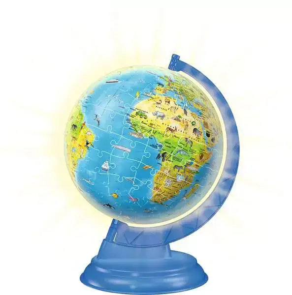 Ravensburger - 3D Puzzle Ball Children's World Map Light Up - 180 Pieces