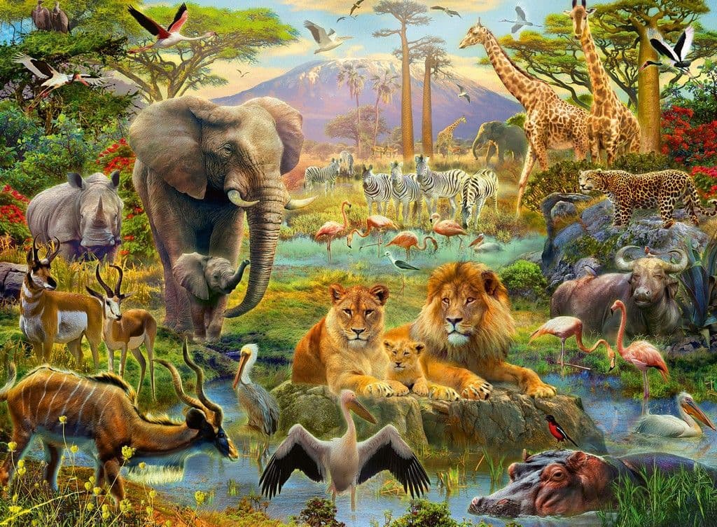 Ravensburger - Animals of the Savanna - 200XXL Piece Jigsaw Puzzle
