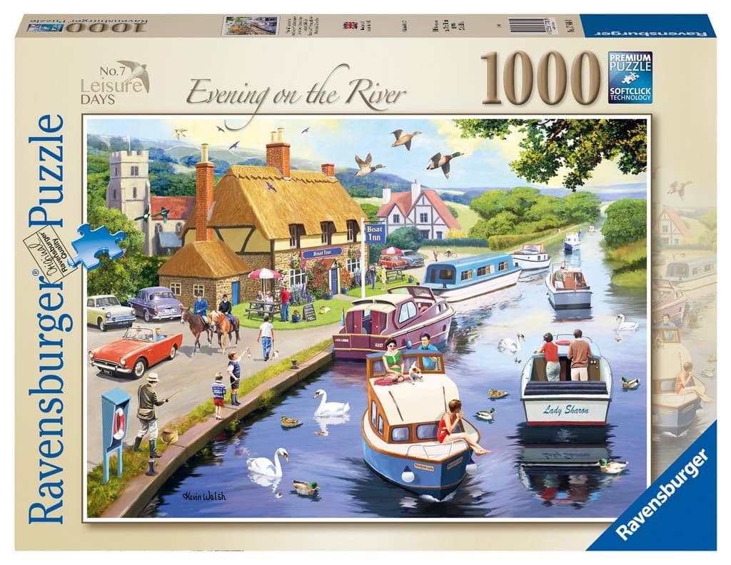 Ravensburger - Leisure Days No 7 Evening on the River - 1000 Piece Jigsaw Puzzle