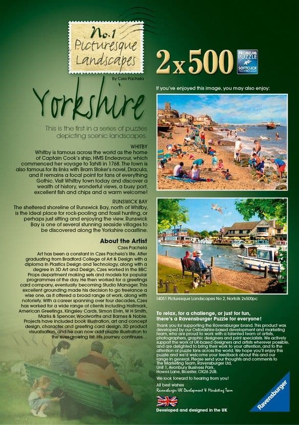 Ravensburger - Picturesque Yorkshire 2 x 500 Piece Jigsaw Puzzle