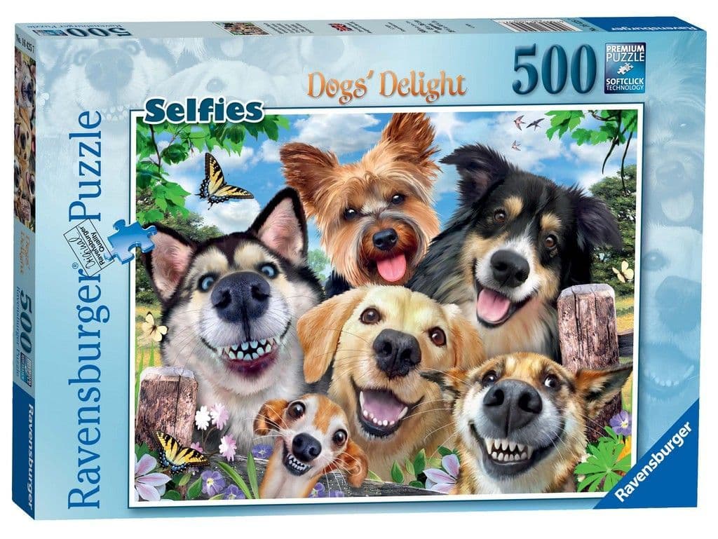 Ravensburger - Selfies Dogs Delight - 500 Piece Jigsaw Puzzle