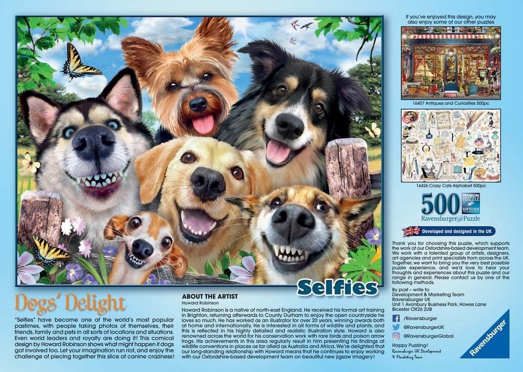 Ravensburger - Selfies Dogs Delight - 500 Pieces