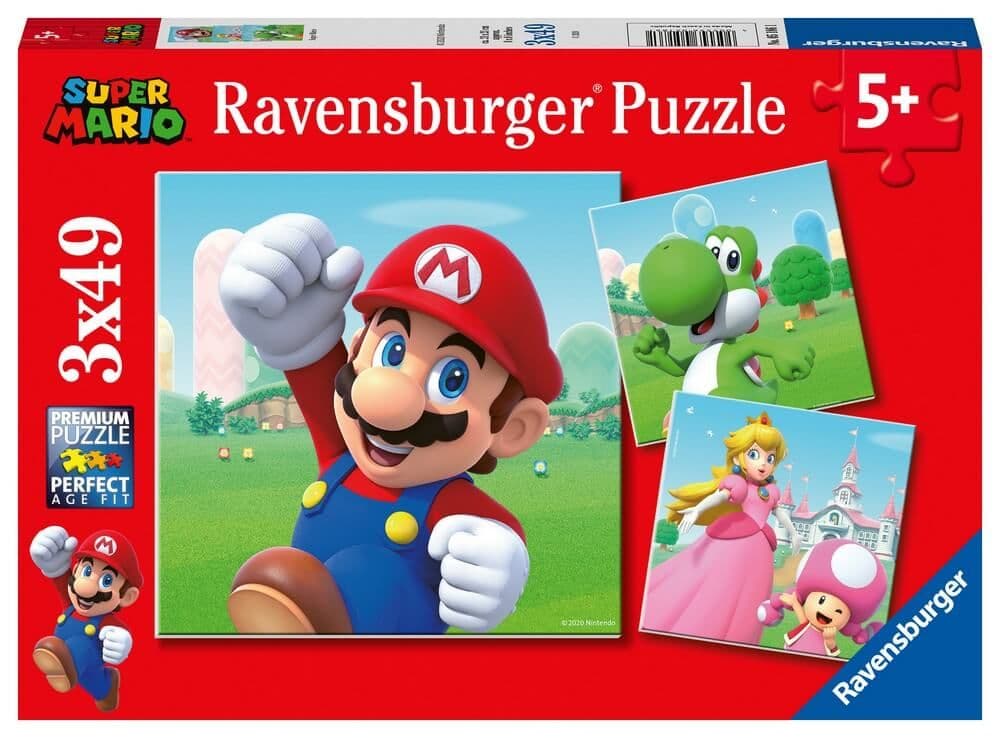 Ravensburger - Super Mario 3 x 49 Piece Jigsaw Puzzle