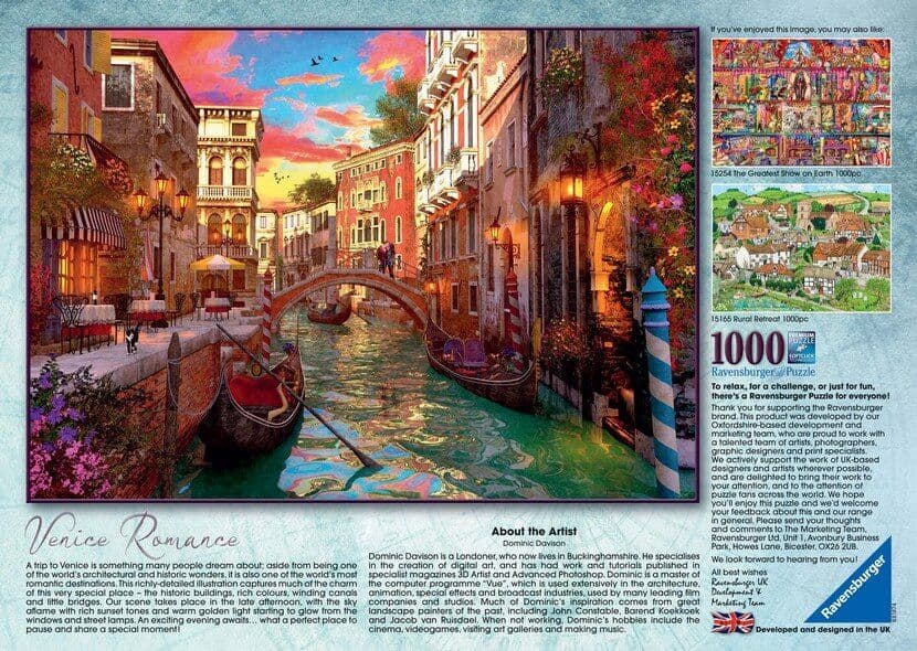 Ravensburger - Venice Romance - 1000 Piece Jigsaw Puzzle