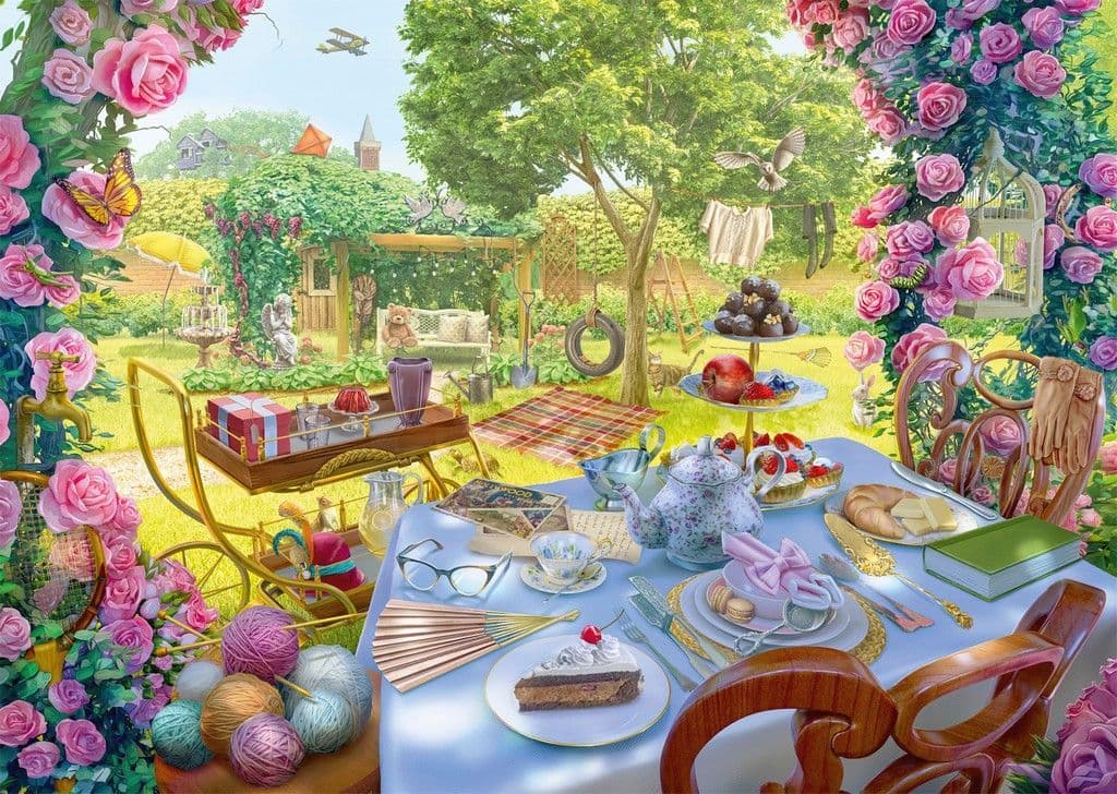 Schmidt - Junes Journey - Tea in the Garden - 1000 Piece Jigsaw Puzzle