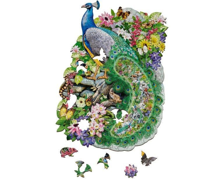 Wentworth - Peacock of India - 250 Piece Wooden Jigsaw Puzzle