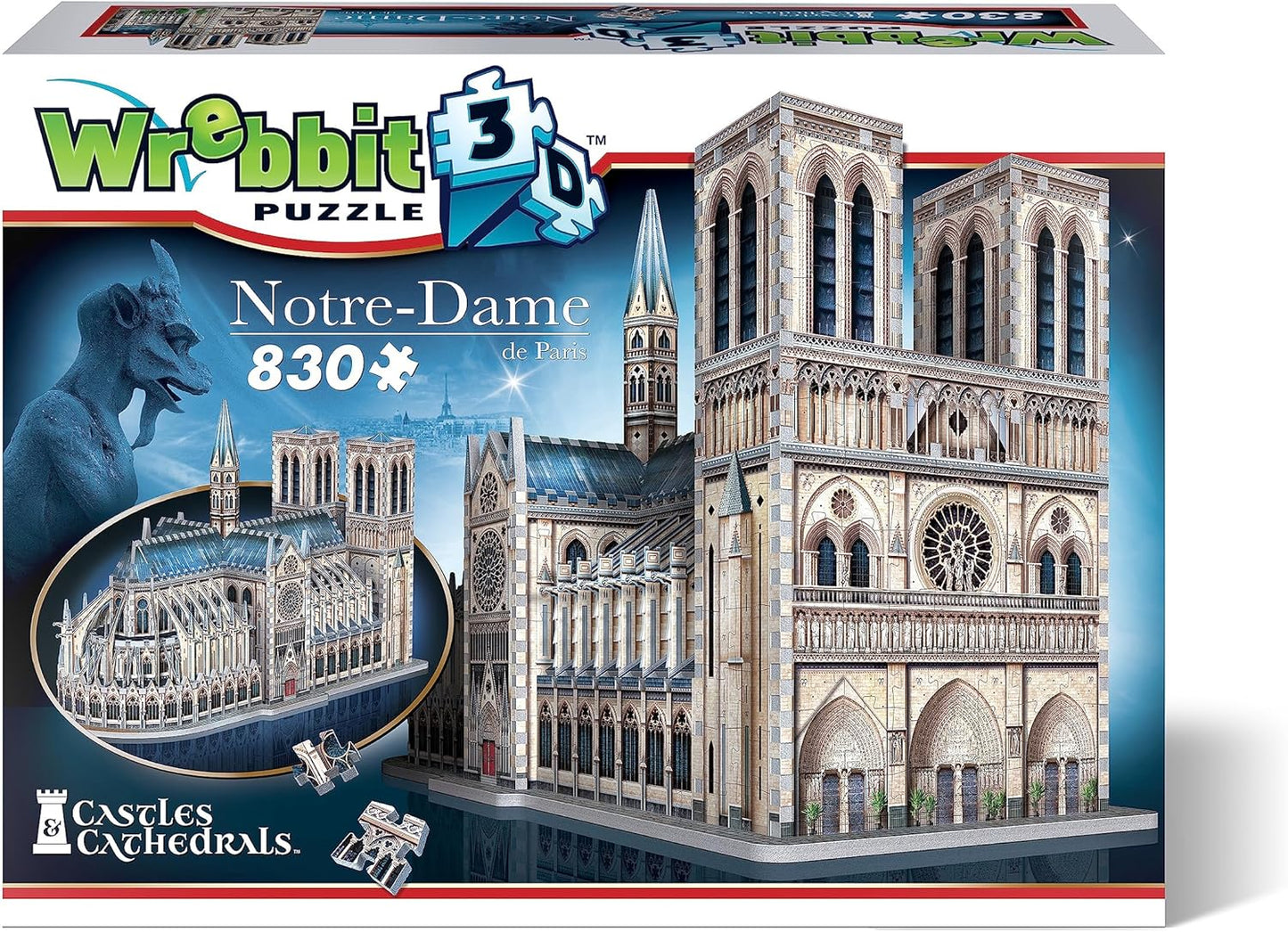 Wrebbit - Notre Dame - 830 Piece 3D Jigsaw Puzzle