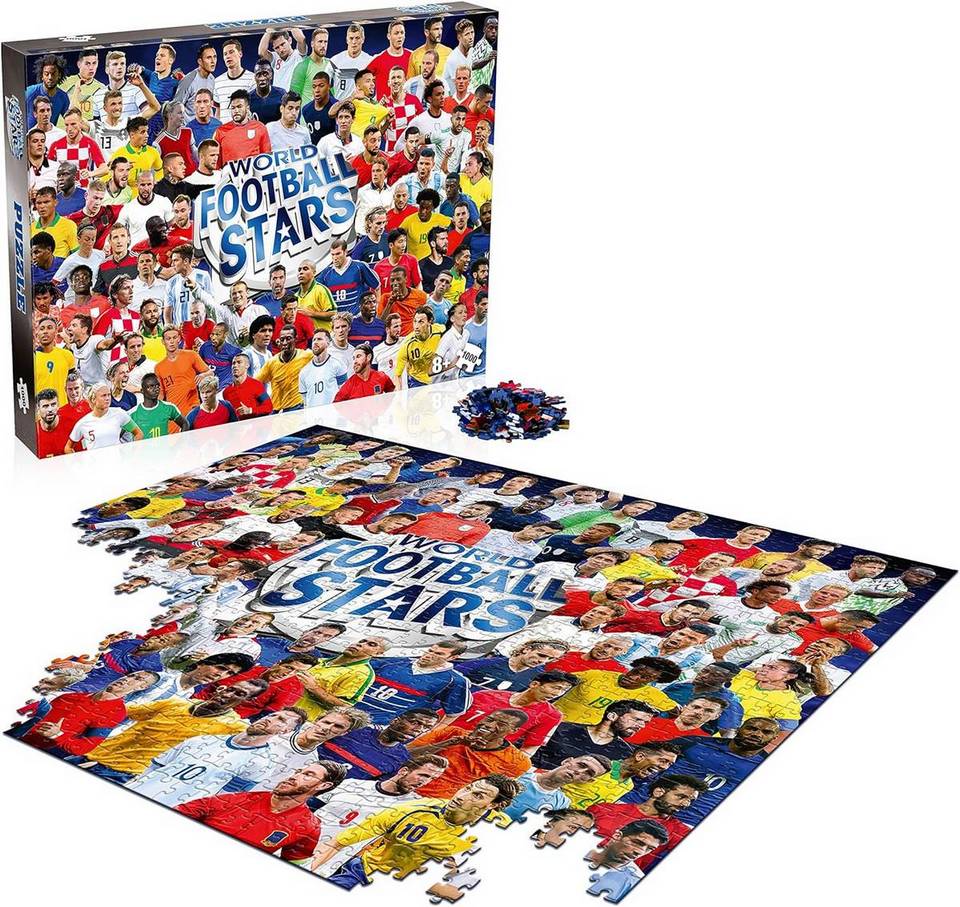 Winning Moves - World Football Stars - 1000 Piece Jigsaw Puzzle