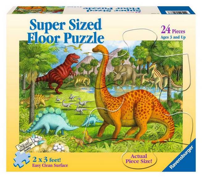 Ravensburger - Dinosaur Pals Giant Floor Puzzle - 24 Piece Jigsaw Puzzle