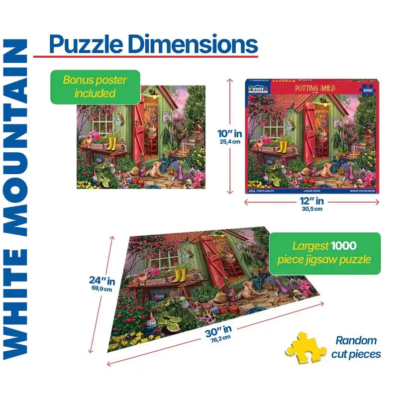 White Mountain - Potting Shed - 1000 Piece Jigsaw Puzzle