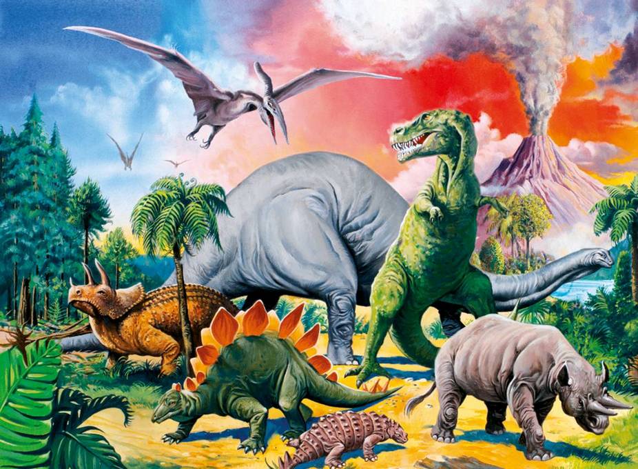 Ravensburger - Among the Dinosaurs - 100XXL Piece Jigsaw Puzzle