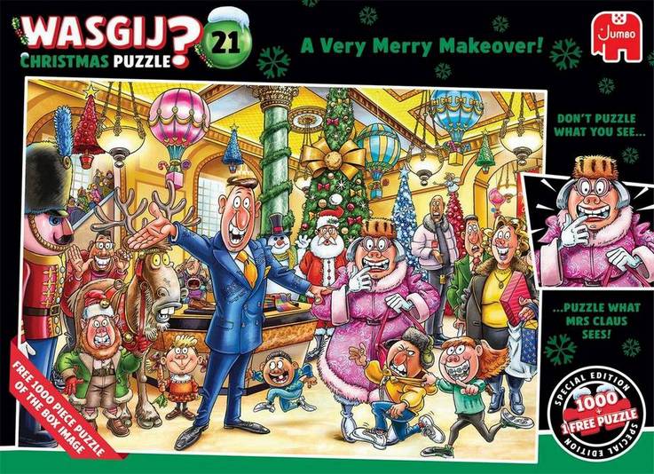 Wasgij - Christmas 21 A Very Merry Makeover! - 2 x 1000 Piece Jigsaw Puzzle