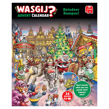Wasgij - Advent Calendar - Reindeer Rumpus! - 24 x 54 Piece Jigsaw Puzzle