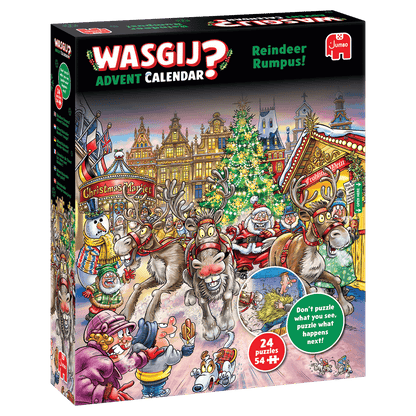Wasgij - Advent Calendar - Reindeer Rumpus! - 24 x 54 Piece Jigsaw Puzzle